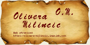 Olivera Milinčić vizit kartica